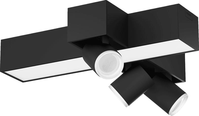 PHILIPS Hue White & Col. Amb. Centris Cross 3 flg. Deckenspot, Schwarz