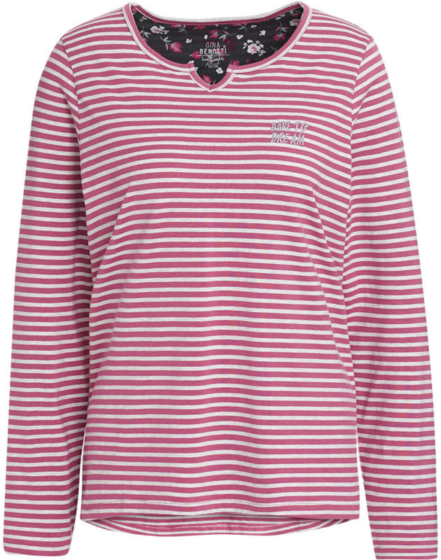 Damen Schlafshirt im Ringel-Look