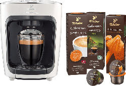 TCHIBO CAFISSIMO mini + 30 Kapseln (Espresso und Caffè Crema) Kapselmaschine Weiß