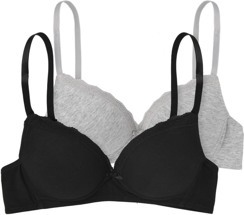 2 Damen Soft-BHs mit Spitze