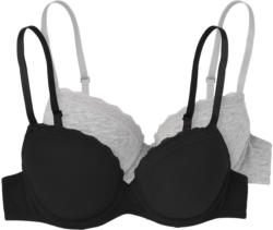 2 Damen Bügel-BHs mit Spitze