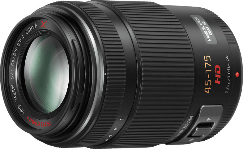 PANASONIC HS-PS 45175 Lumix G 45 mm-175 mm f/4-5.6 ASPH (Objektiv für Micro-Four-Thirds, Schwarz)