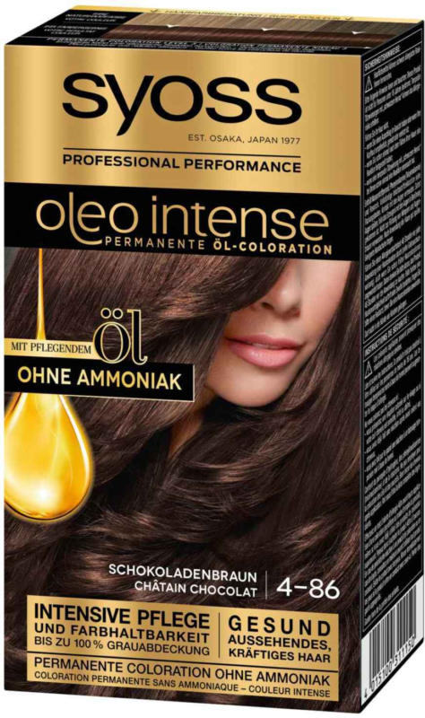 Syoss Oleo Intense Colorations pour cheveux brun chocolat 4-86 -