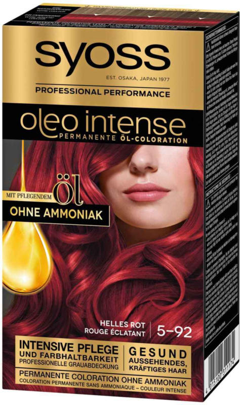 Syoss Oleo Intense Permanente Öl-Coloration Helles Rot 5-92 -
