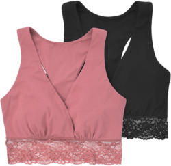 2 Damen Still-Bustiers mit Spitze