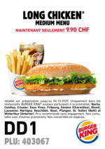 Burger King Burger King Bons - bis 04.10.2020