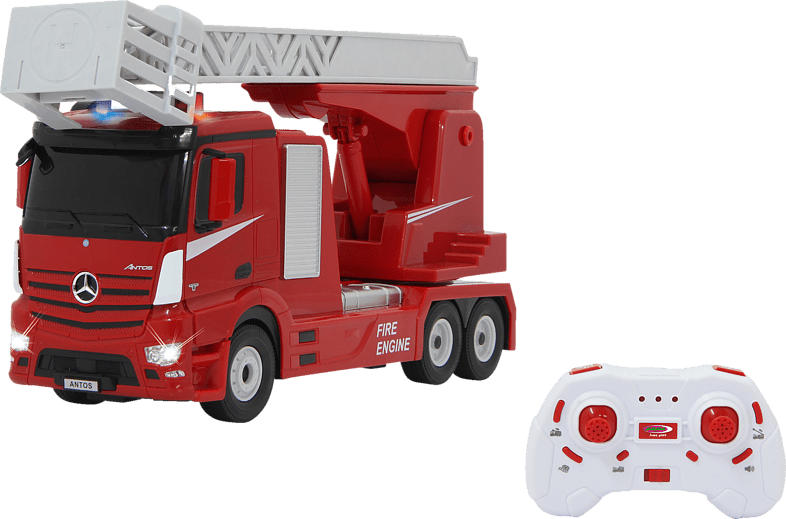 JAMARA Feuerwehr Drehleiter Mercedes-Benz Antos 1:24 2,4GHz Ferngesteuertes Fahrzeug, Rot