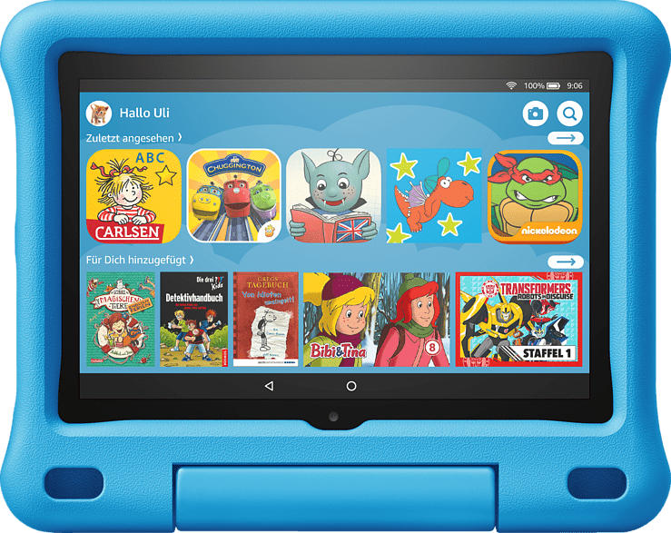 AMAZON Das neue Fire HD 8 Kids Edition-Tablet, 8-Zoll-HD-Display, 32 GB, blaue kindgerechte Hülle, Tablet , 32 GB, 8 Zoll, Blau