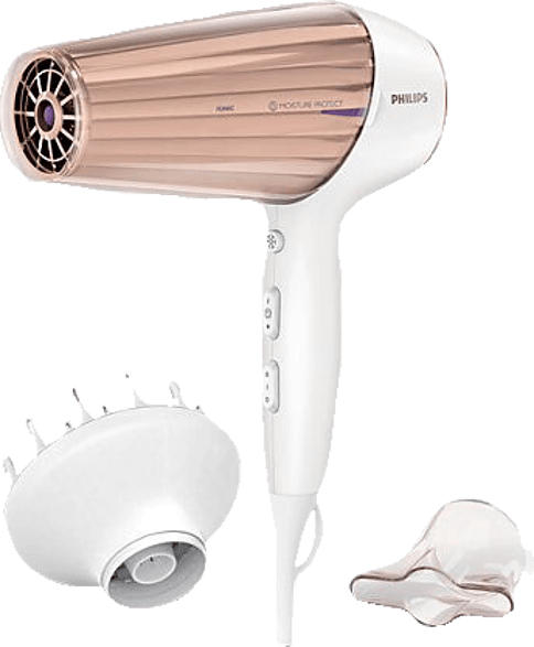 PHILIPS HP 8280/00 MoistureProtect-Sensor Haartrockner Weiß/Nude (2300 Watt)