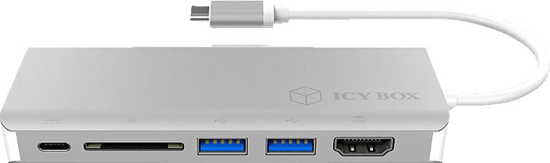 ICY BOX IB-DK4034-CPD Notebook Dockingstation, Silber