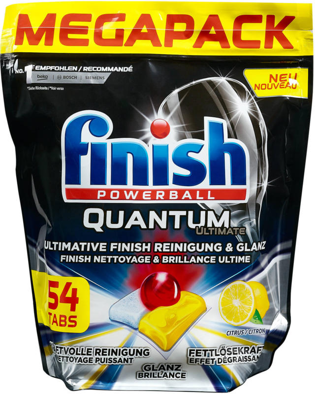 finish Powerball Quantum Geschirrspüler Tabs Citrus Megapack