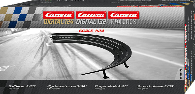 CARRERA (TOYS) Steilkurven 3/30° (6) Carrera Zubehör, Mehrfarbig