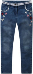 Mädchen Skinny-Jeans mit floraler Stickerei