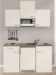 Respekta Küchenzeile KB150WWMI 150 cm Weiß