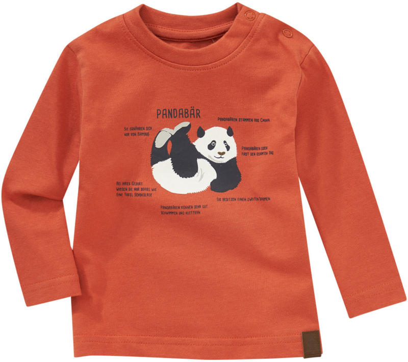 Baby Langarmshirt mit Panda-Print