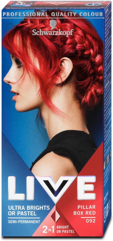 Live Ultra Brights or Pastel Semi-permanente Tönung - Nr. 092 Pillar Box Red