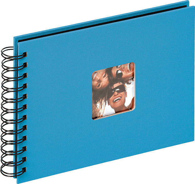 WALTHER Spiralalbum Fun Fotoalbum , 40 Seiten , Strukturpapier , Oceanblau
