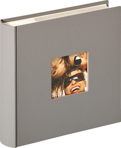 WALTHER Memo-Album Fun Fotoalbum , 100 Seiten , Strukturpapier , Grau