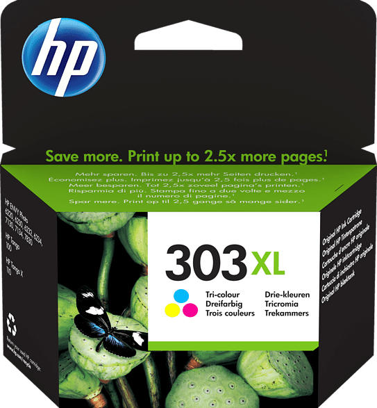 HP 303XL Tintenpatrone Cyan/Magenta/Gelb (T6N03AE)