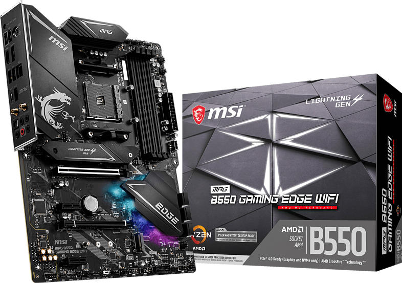MSI MPG B550 GAMING EDGE WIFI (7C91-008R) Mainboard Schwarz