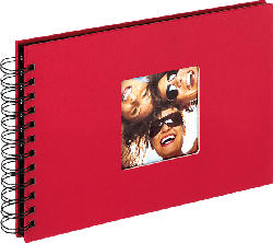 WALTHER Spiralalbum Fun Fotoalbum , 40 Seiten , Strukturpapier , Rot