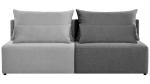 Bettsofa PORTO Stoff hellgrau, dunkelgrau 198x88x93cm