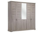 Armoire THELMA 5 portes battantes chêne cérusé