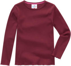 Mädchen Langarmshirt in gerippter Struktur