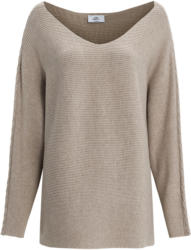 Damen Pullover mit feiner Rippstruktur