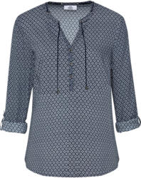 Damen Schlupfbluse mit Minimal-Print
