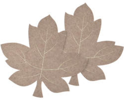 2 Dekofilzsets im Blatt-Design