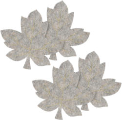 4 Filz-Untersetzer im Blatt-Design