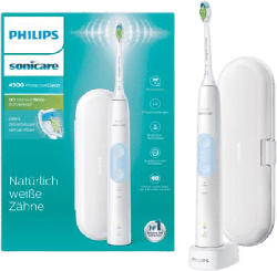 Philips Sonicare ProtectiveClean 4500 HX6839/28 elektrische Schallzahnbürste, weiß-hellblau