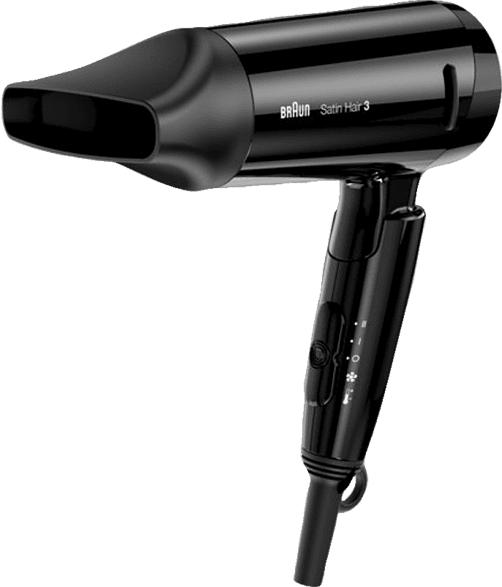 BRAUN Satin Hair 3 HD 350 Style&Go Haartrockner Schwarz (1600 Watt)