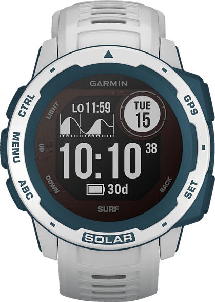 GARMIN Instinct Solar Smartwatch Faserverstärktes Polymer, Silikon, 132 - 224 mm (45 x 45 x 15.3 mm), Cloudbreak