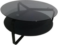 Couchtisch in Metall, Glas 80/80/40 cm