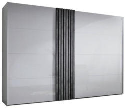 Schwebetürenschrank in Grau, Hellgrau