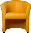 Poltrona COOL pelle sintetica giallo