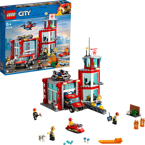 LEGO 60215 Feuerwehr-Station Bausatz, Mehrfarbig