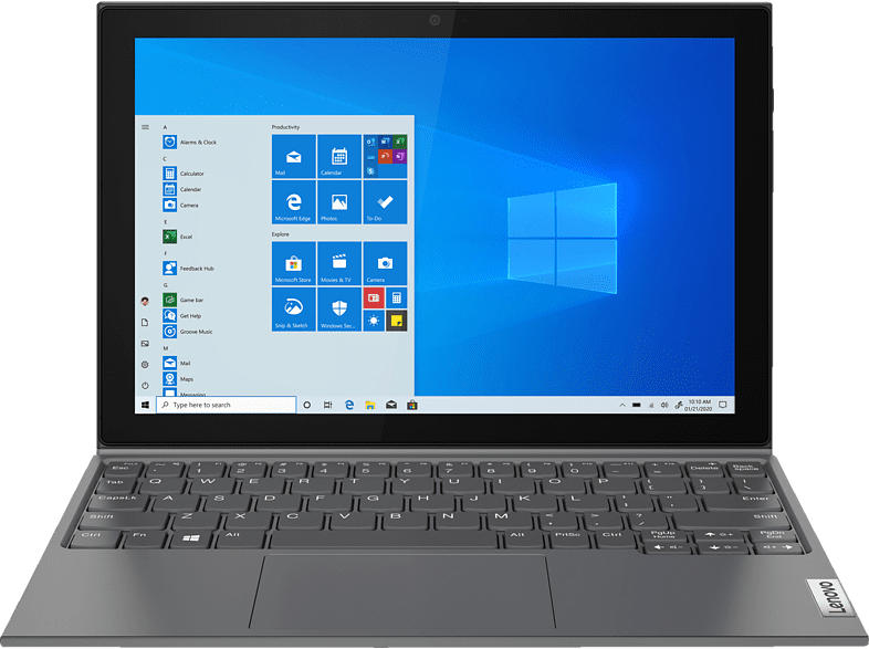 LENOVO IdeaPad Duet 3i, Convertible mit 10.3 Zoll Display, Celeron® Prozessor, 4 GB RAM, 64 GB eMMC, Intel UHD Grafik 600, Graphitgrau