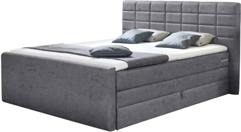 Boxspringbett Melodie dunkelgrau, div. Grössen - (Preis für kleinste Grösse)