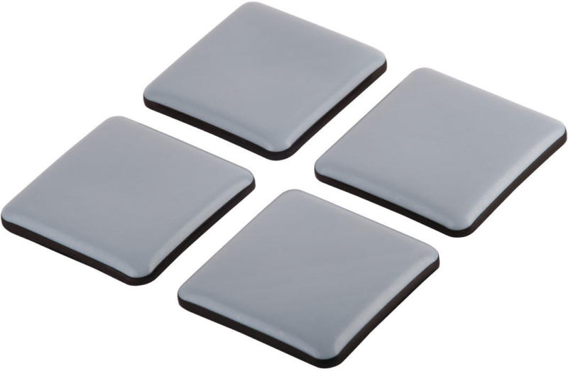 Universalgleiter „Easy Glider“, klebend, 4x4cm, grau, 4 Stück 4x4 cm
