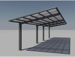 Carport Alu „Linea 110 Tandem“ Schwarz
