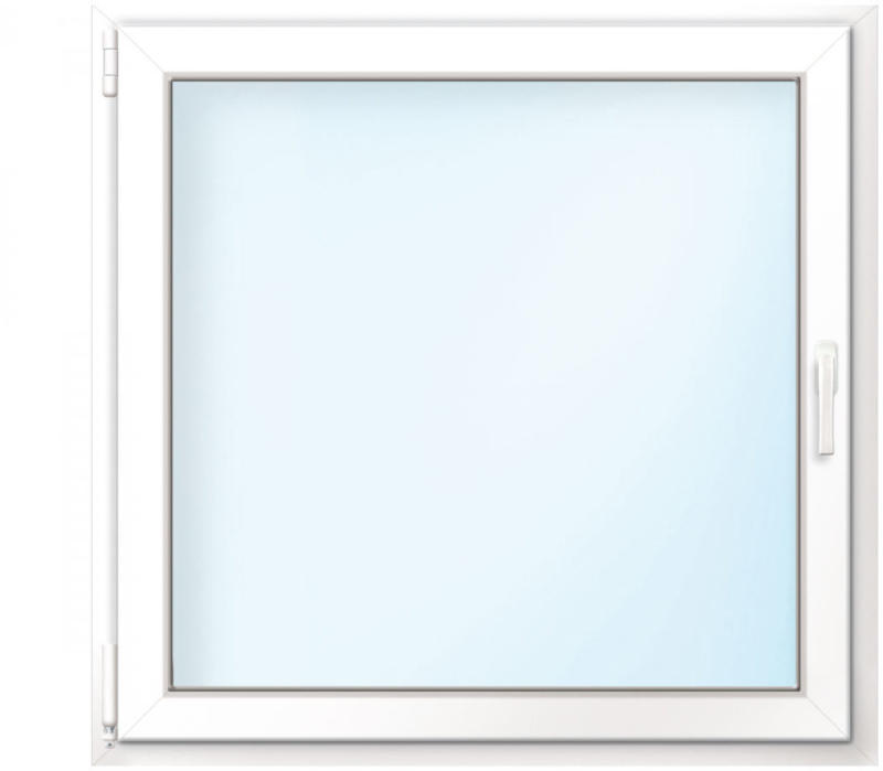 Wärmeschutz-Fenster „76/3“, 90x90 cm, weiß, Anschlag links