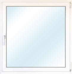 Wärmeschutz-Fenster „76/3“, 90x90 cm, weiß, Anschlag rechts