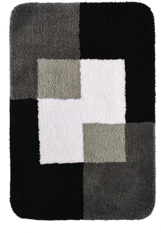 Teppich „Coins“, 60x90 cm, grau, Polyester