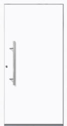 Aluminium Sicherheits-Haustür „Latina Superior“, 60mm, weiß, 100x210 cm, Anschlag links, RC2-zertifiziert, inkl. Griffset Links