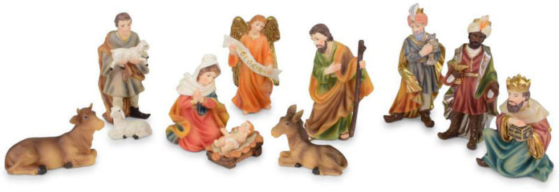 Krippenfiguren „Bethlehem“, 7-9 cm, Kunststoff