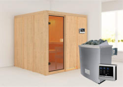 Sauna „Oulu “, naturbelassen, externe Steuerung 9 KW externe Steuerung