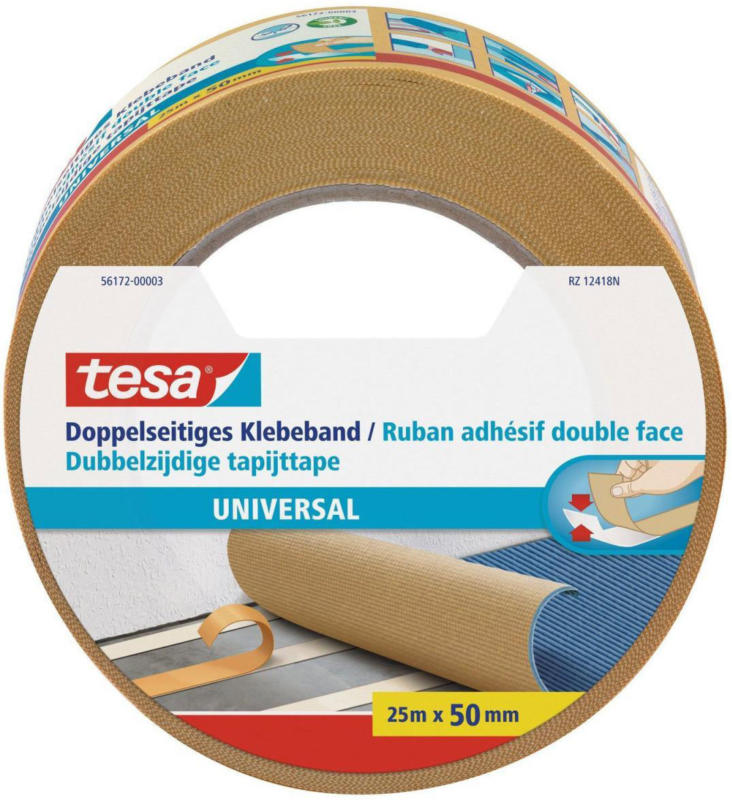 Doppelseitiges Klebeband universal 25 m x 50 mm